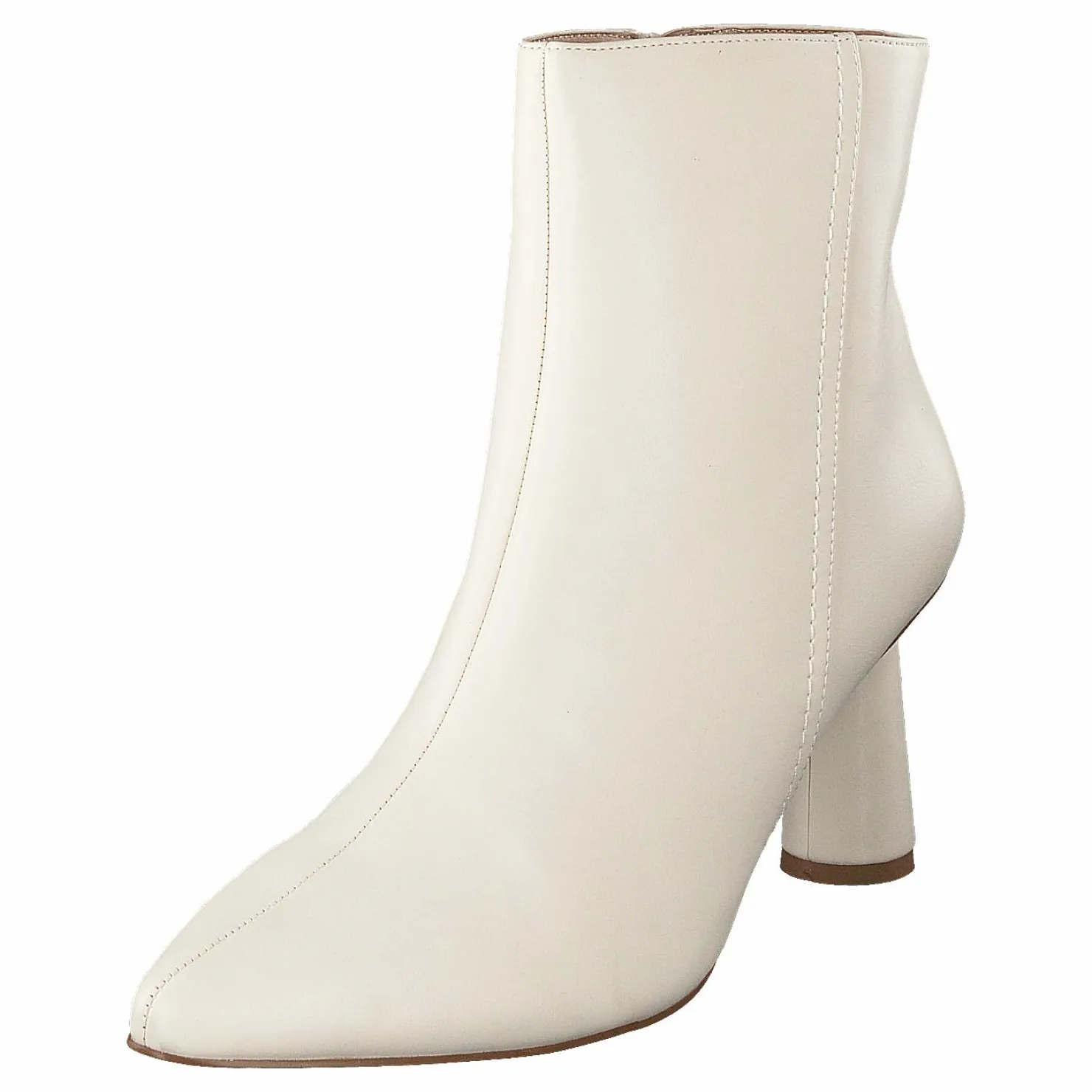 NA-KD Cone Shape Ankle Boots Offwhite Vit New