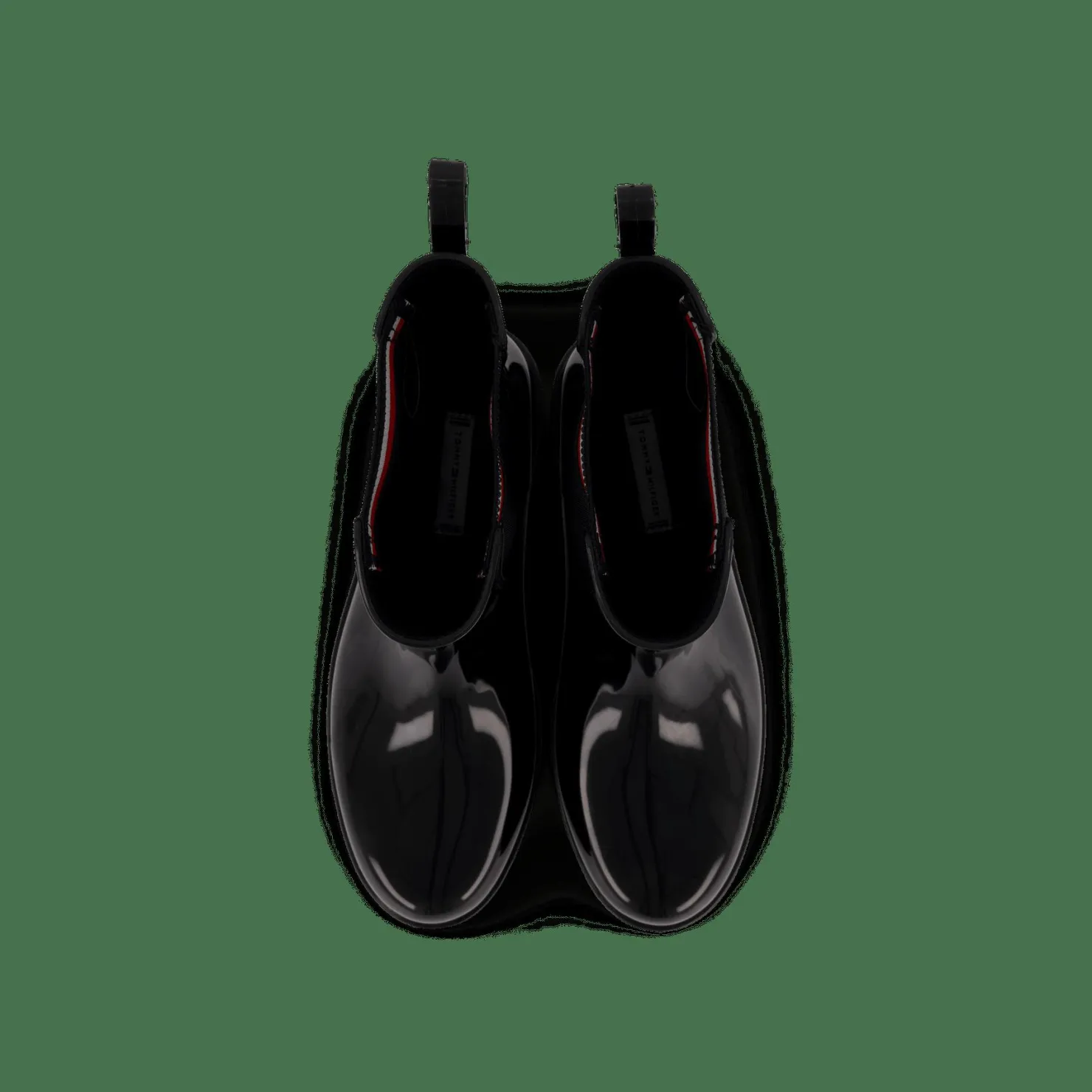 Tommy Hilfiger Corporate Elastic Rainboot Black Svart Outlet