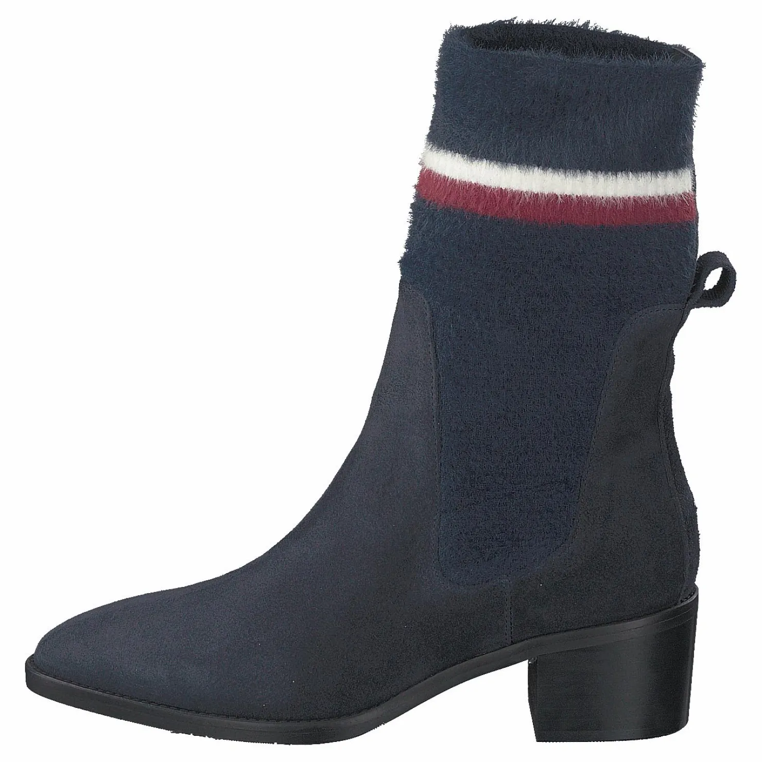 Tommy Hilfiger Cosy Mid Heel Suede Cki Midnight Blå Discount