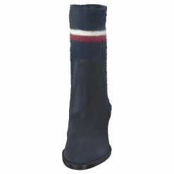 Tommy Hilfiger Cosy Mid Heel Suede Cki Midnight Blå Discount