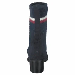 Tommy Hilfiger Cosy Mid Heel Suede Cki Midnight Blå Discount