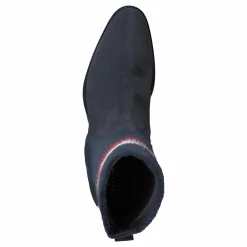 Tommy Hilfiger Cosy Mid Heel Suede Cki Midnight Blå Discount