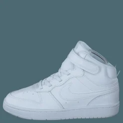 Nike Court Borough Mid 2 Little Kids' Shoes WHITE/WHITE-WHITE Vit Discount
