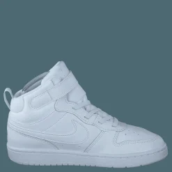 Nike Court Borough Mid 2 Little Kids' Shoes WHITE/WHITE-WHITE Vit Discount