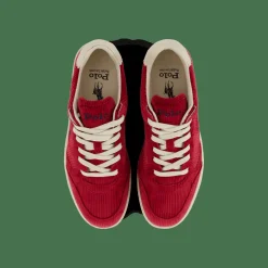 Polo Ralph Lauren Court Corduroy Low-Top Sneaker Röd Clearance