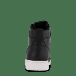 Polo Ralph Lauren Court Leather High-Top Sneaker Black / White PP Svart Discount