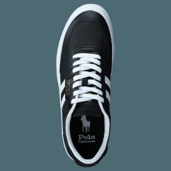 Polo Ralph Lauren Court Leather Sneaker Black/White Svart Outlet