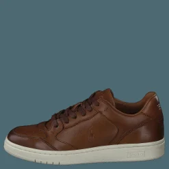 Polo Ralph Lauren Court Leather Sneaker Pale Russet Brun Sale