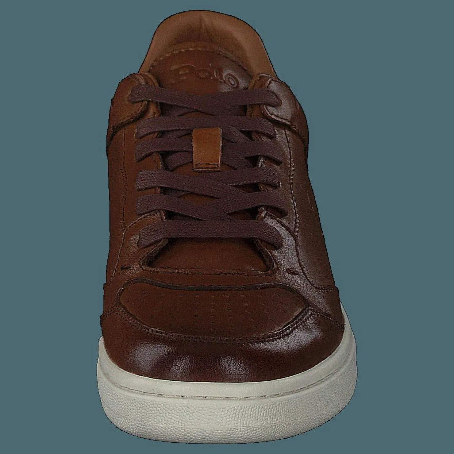 Polo Ralph Lauren Court Leather Sneaker Pale Russet Brun Sale