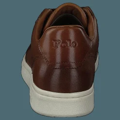 Polo Ralph Lauren Court Leather Sneaker Pale Russet Brun Sale