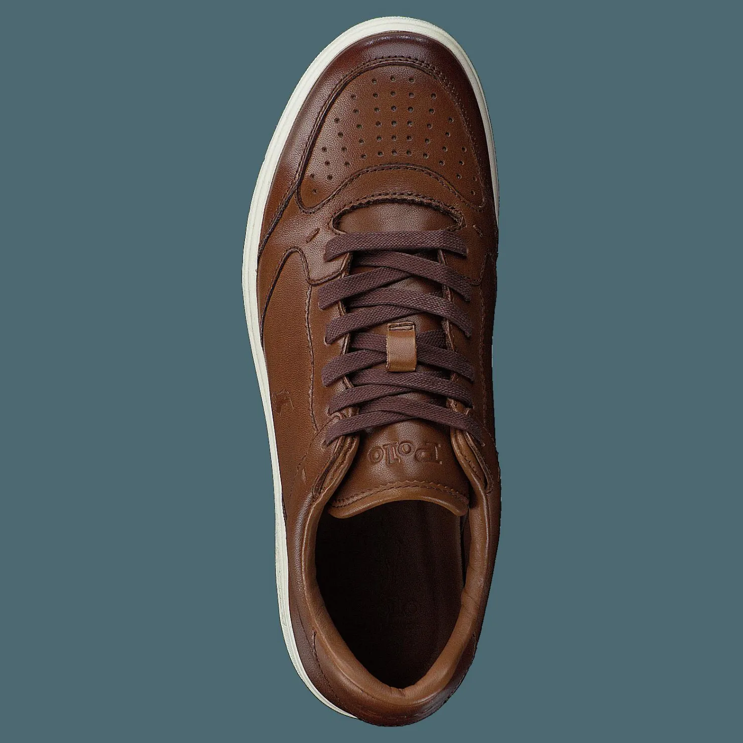 Polo Ralph Lauren Court Leather Sneaker Pale Russet Brun Sale