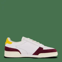 Polo Ralph Lauren Court Leather-Suede Sneaker White / Wine / Gold Vit Outlet