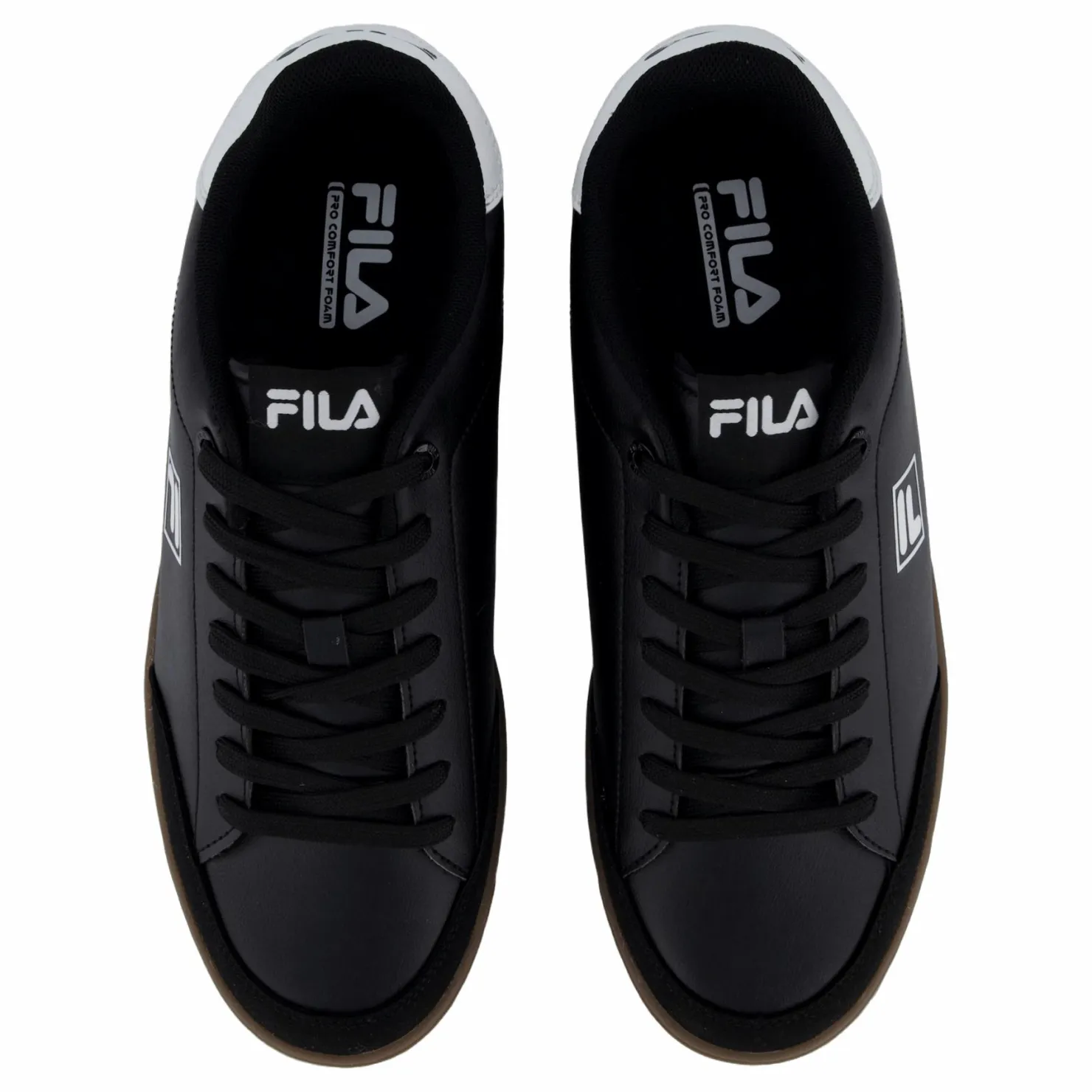 Fila Courtbay Wmn Black-white Svart Clearance