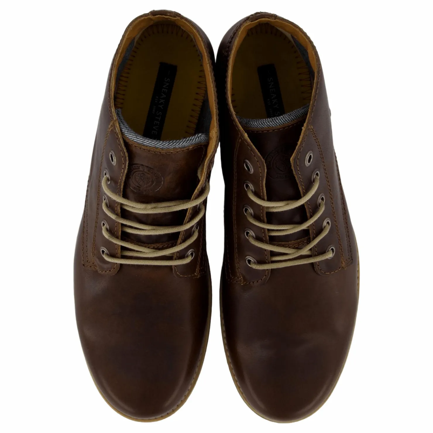 Sneaky Steve Crasher Leather Shoe Cognac Texas Brun