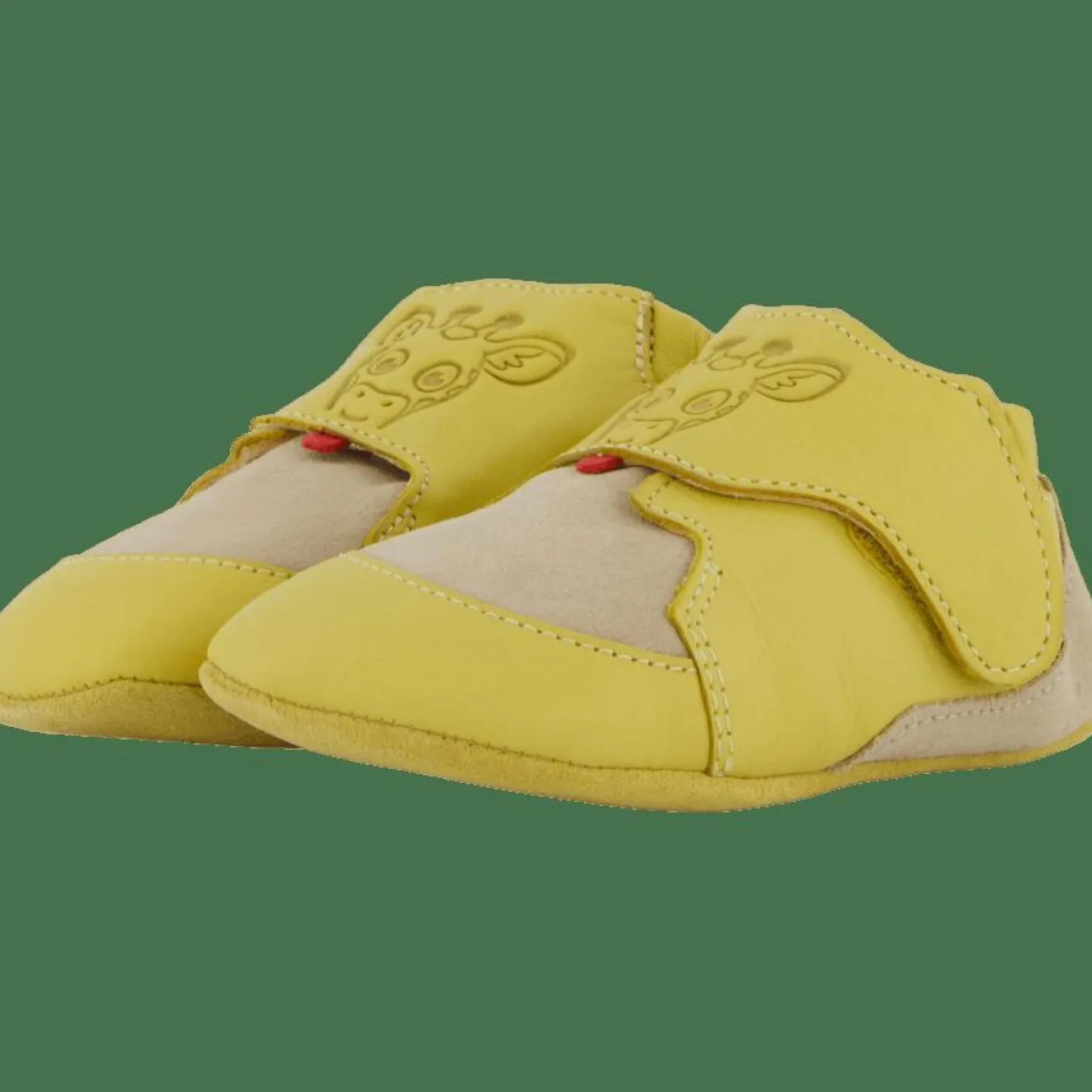Affenzahn Crawling Shoe Leather Crawly Giraffe Yellow Outlet