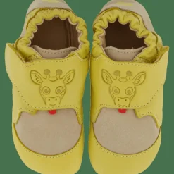 Affenzahn Crawling Shoe Leather Crawly Giraffe Yellow Outlet