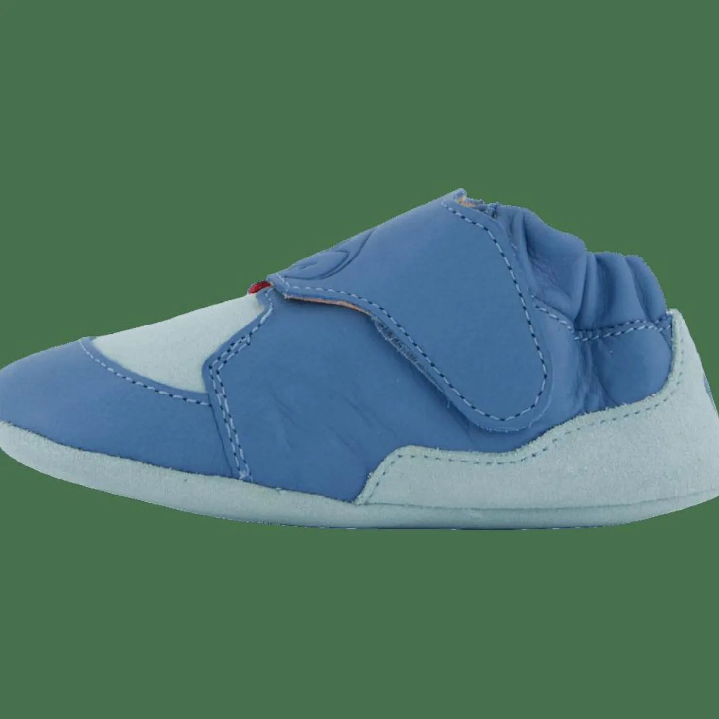 Affenzahn Crawling Shoe Leather Crawly Shark Blue Best