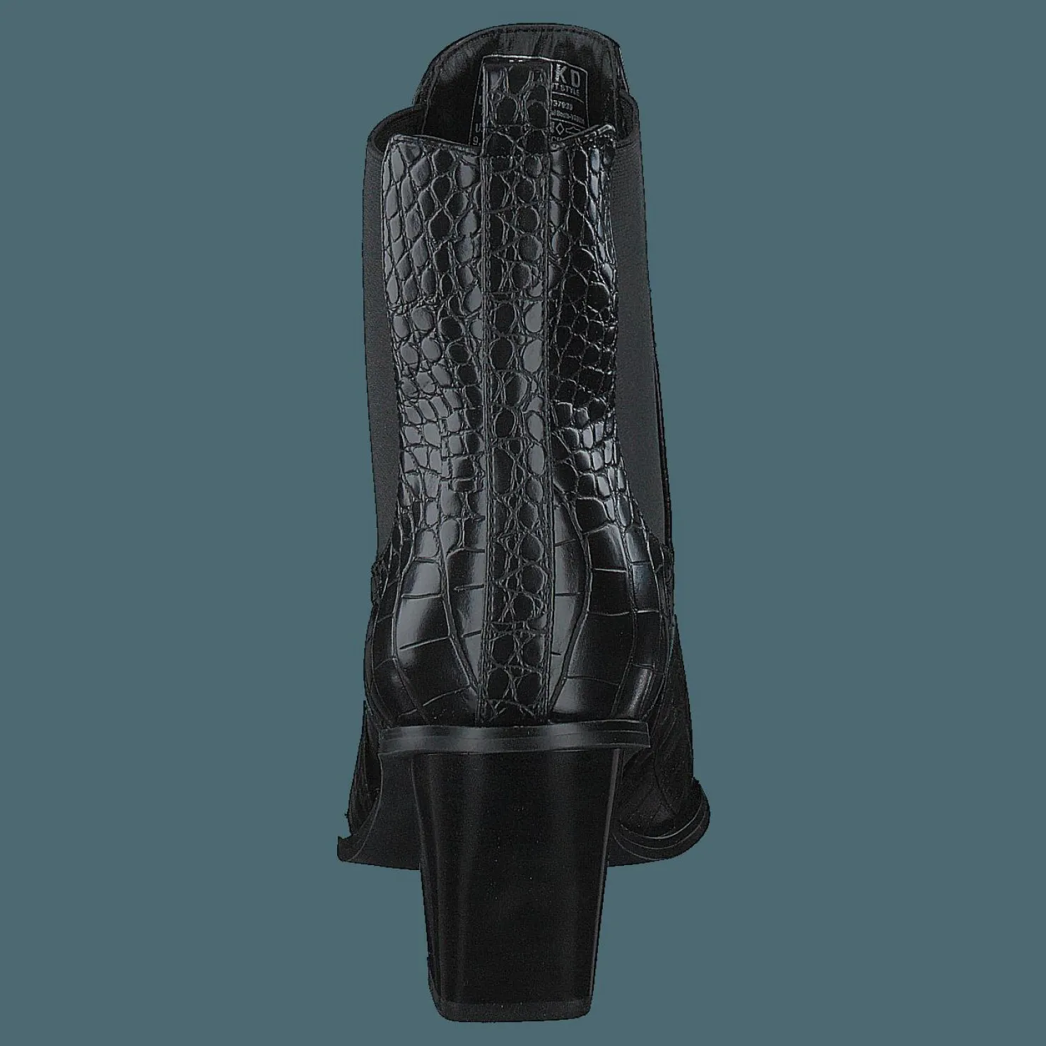 NA-KD Croc Pointy Block Heel Black Svart Hot