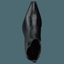 NA-KD Croc Pointy Block Heel Black Svart Hot