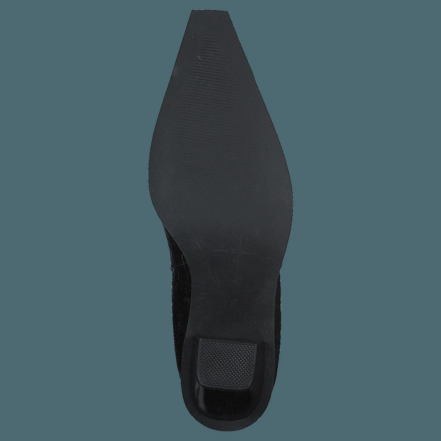 NA-KD Croc Pointy Block Heel Black Svart Hot