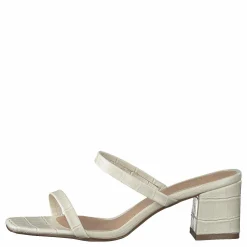 NA-KD Croc Squared Strap Sandals Offwhite Vit Hot