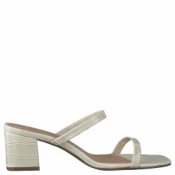 NA-KD Croc Squared Strap Sandals Offwhite Vit Hot