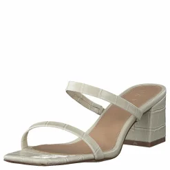NA-KD Croc Squared Strap Sandals Offwhite Vit Hot