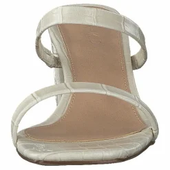 NA-KD Croc Squared Strap Sandals Offwhite Vit Hot