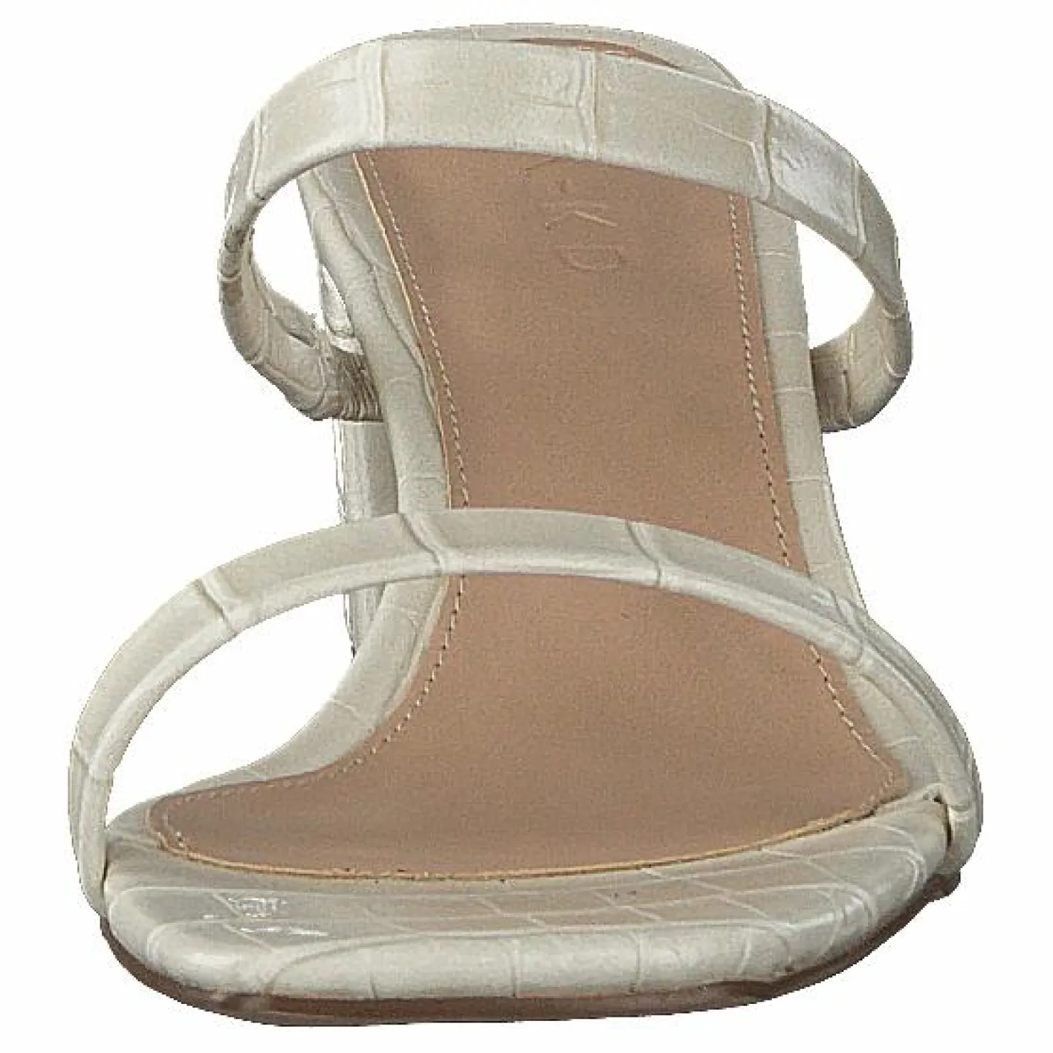 NA-KD Croc Squared Strap Sandals Offwhite Vit Hot