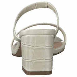 NA-KD Croc Squared Strap Sandals Offwhite Vit Hot