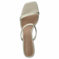 NA-KD Croc Squared Strap Sandals Offwhite Vit Hot