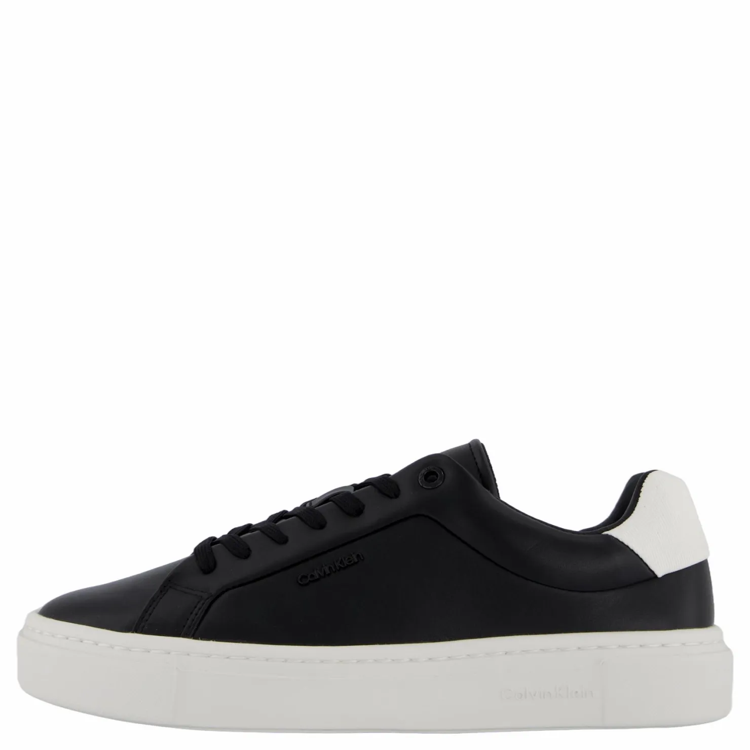 Calvin Klein Cupsole Lace Up W/ml Lth Ck Black Svart Online