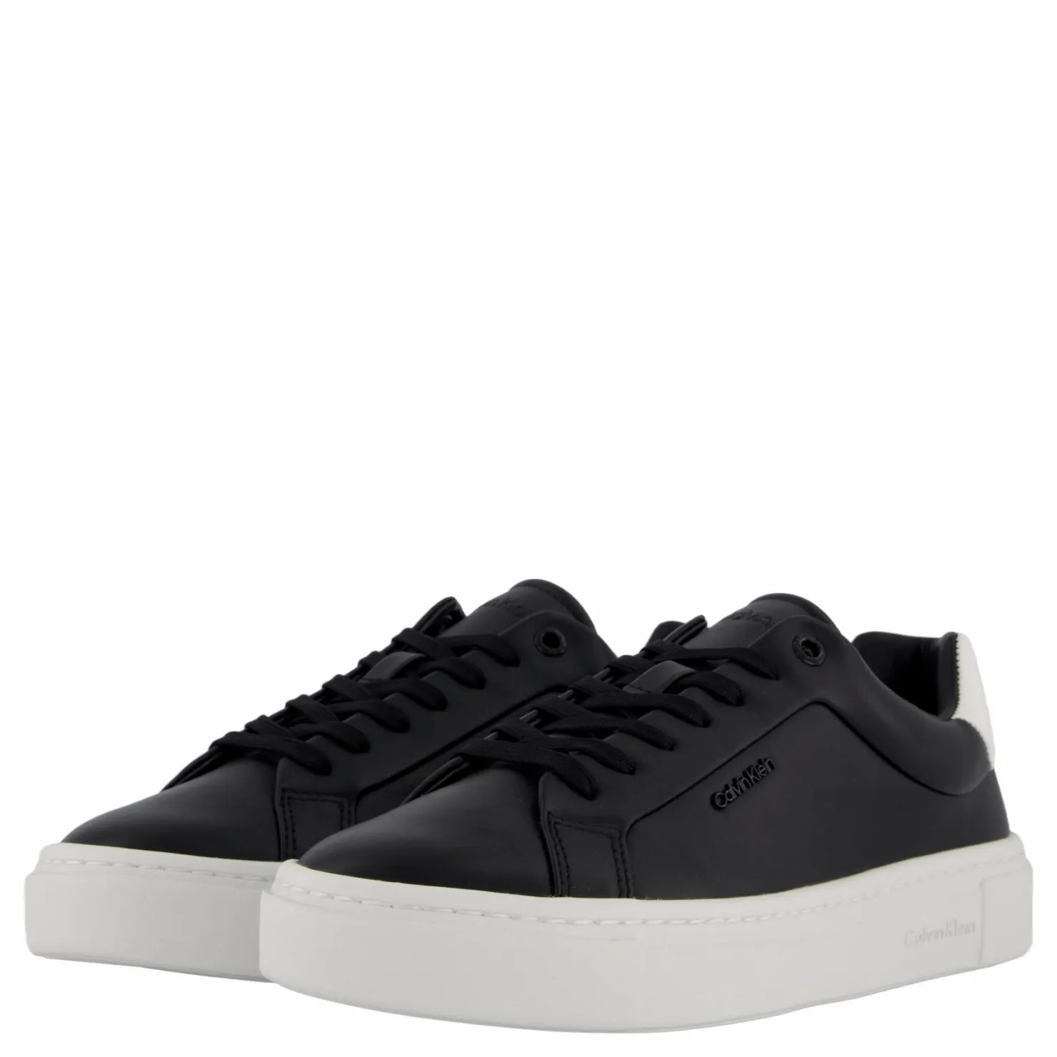 Calvin Klein Cupsole Lace Up W/ml Lth Ck Black Svart Online