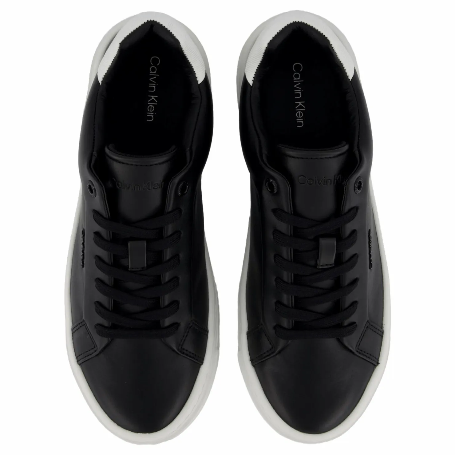 Calvin Klein Cupsole Lace Up W/ml Lth Ck Black Svart Online