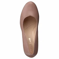 Clarks Dalia Rose Nude Leather Röd Sale