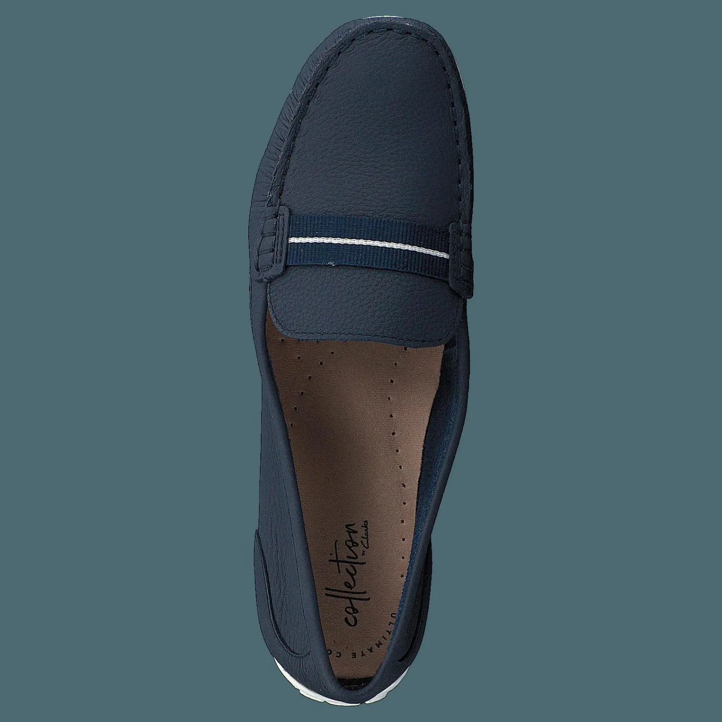 Clarks Dameo Vine Navy Leather Blå Discount