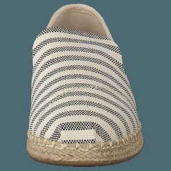 Toms Deconstructed Alpargata Rope Black Woven Stripe Beige Outlet