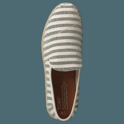 Toms Deconstructed Alpargata Rope Black Woven Stripe Beige Outlet