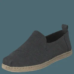 Toms Deconstructed Alpargata Rope Black Washed Canvas/rope Svart Discount