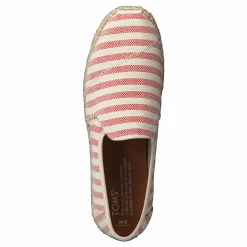 Toms Deconstructed Alpargata Rope Red Woven Stripe Beige Online