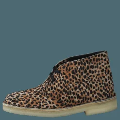 Clarks Originals Desert Boot Leopard Prt Pony Brun