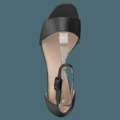 Clarks Deva Mae Black Leather Brun Discount