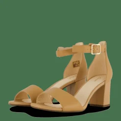 Clarks Deva Mae Camel Leather Beige Discount