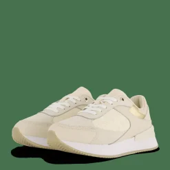 Tommy Hilfiger Elevated Embossed Runner Gold Sugarcane Beige New
