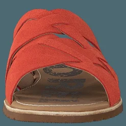 Sorel Ella Slide Zing Brun och Röd Discount