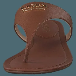 Lauren Ralph Lauren Ellah-sandals-flat Sandal Deep Saddle Tan Brun Best