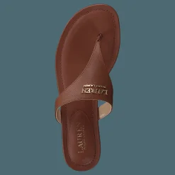 Lauren Ralph Lauren Ellah-sandals-flat Sandal Deep Saddle Tan Brun Best