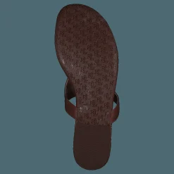 Lauren Ralph Lauren Ellah-sandals-flat Sandal Deep Saddle Tan Brun Best