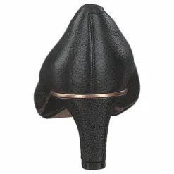 Clarks Ellis Rose Black Leather Grå Sale