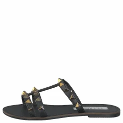 Steve Madden Enny Black Leather Grå och Svart Sale